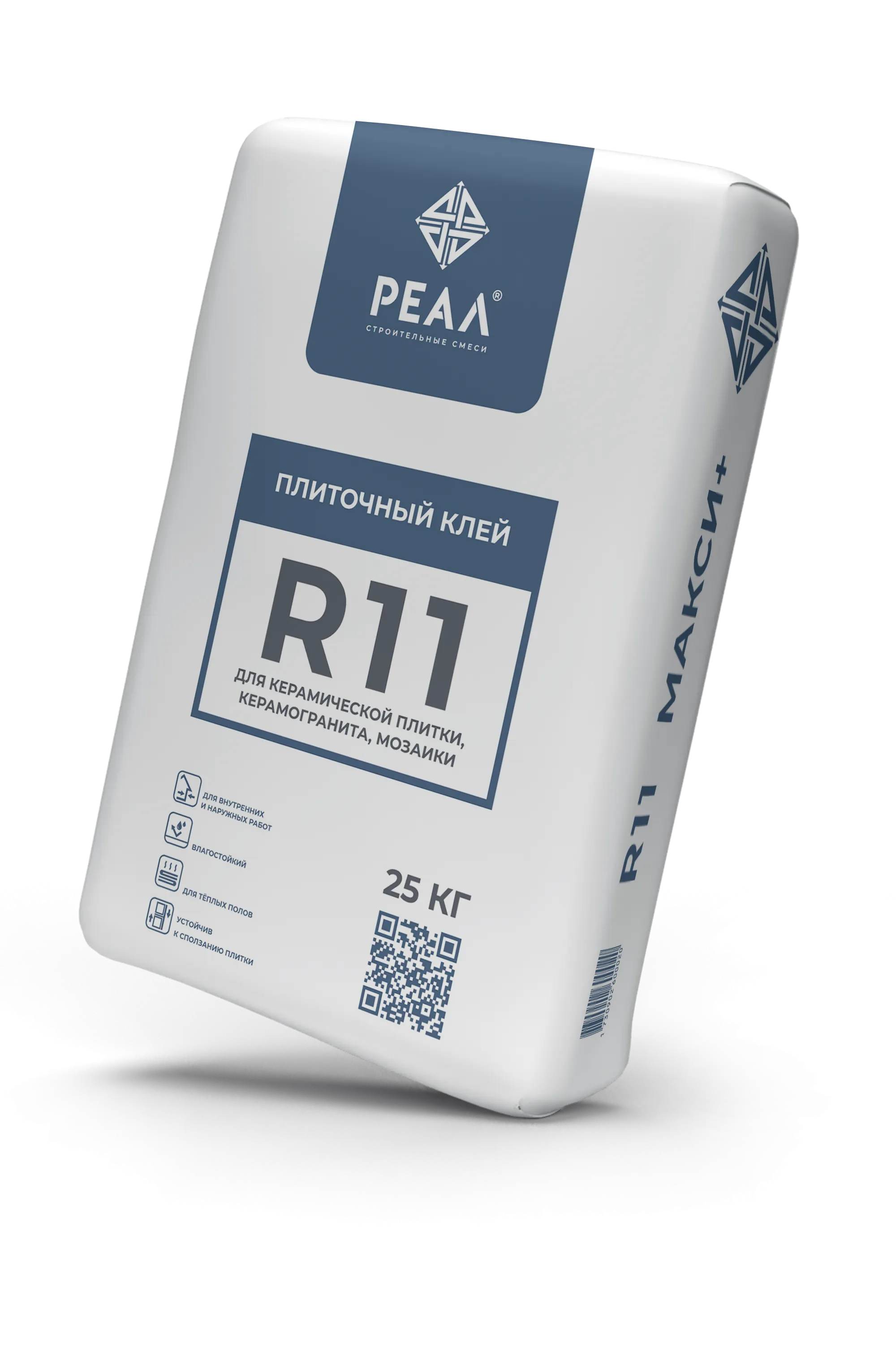 Реал R11 клей для керамогранита, керамической плитки и терракоты MAXI+